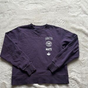 Roots Purple Crewneck Sweatshirt – Size S | Canadian Heritage | Cozy Casual |